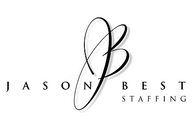 Jason Best Staffing logo black and white