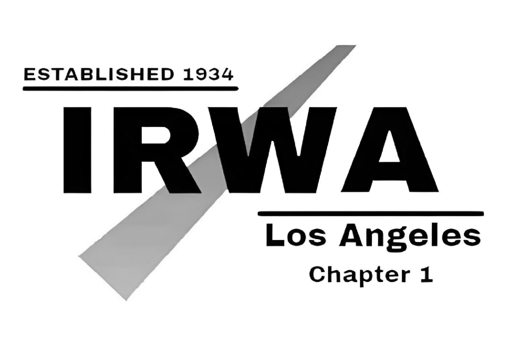 IRWA 1 logo black and white