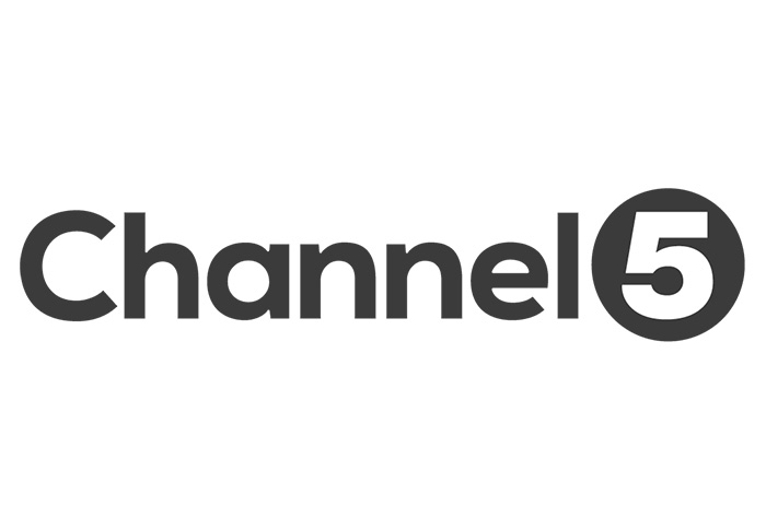 Channel 5 logo black and white