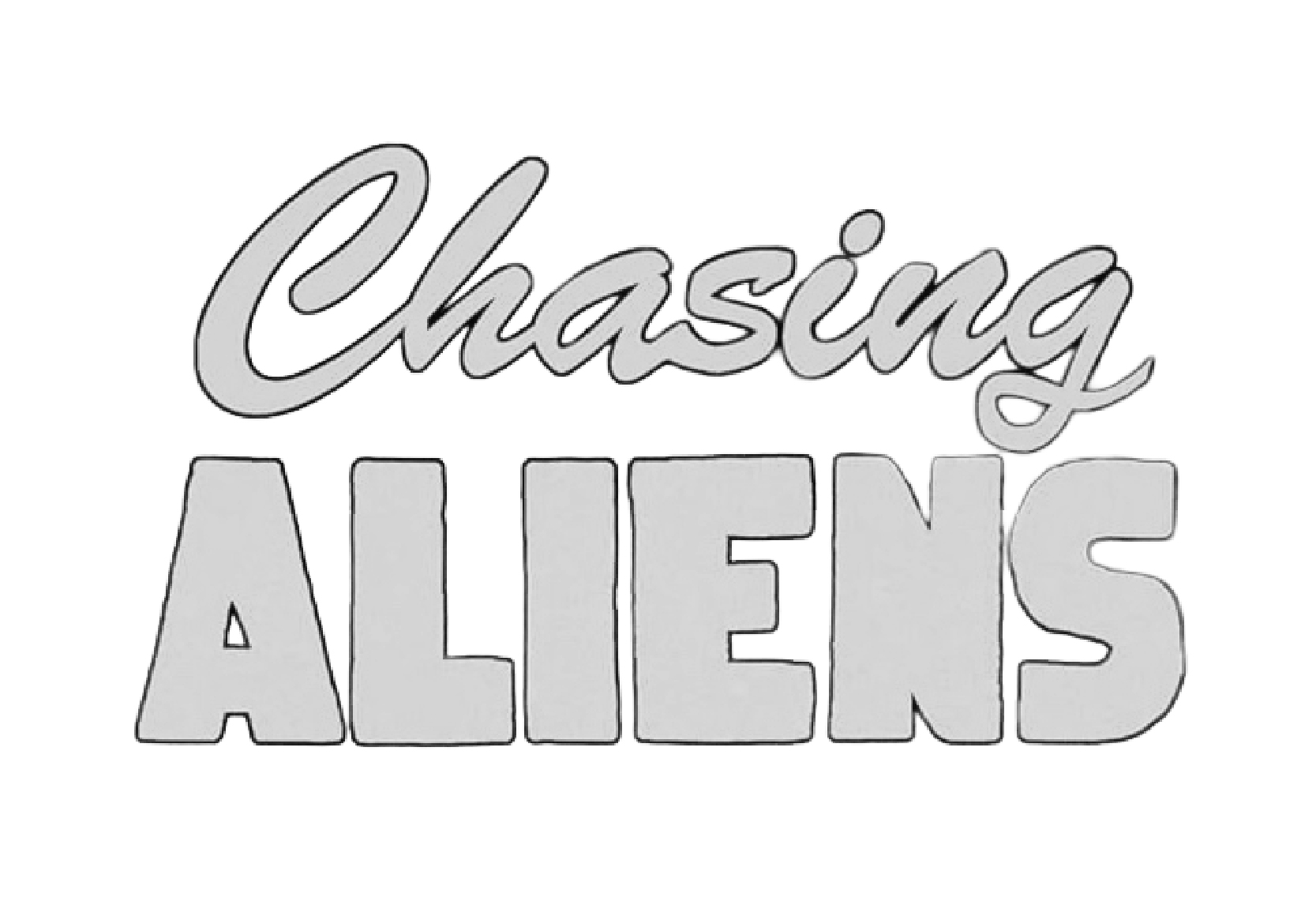 Chasing Aliens logo black and white