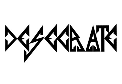 Desecrate logo black and white