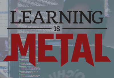 Learning is metal logo