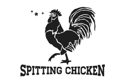 Spitting Chicken logo black and white