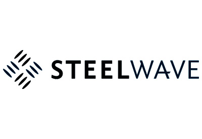 Steelwave logo black and white