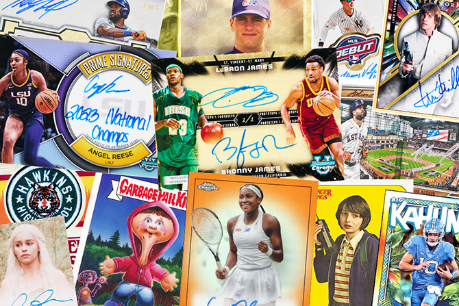 GC Packaging showcase of collectibles trading cards