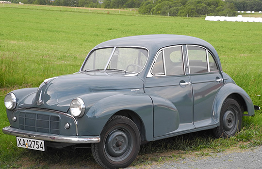 Olaf Engvig's Morris Minor named Greyhound