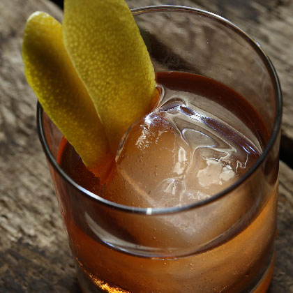 Scotch, Maraschino Liqueur, Bitters, Lemon & Orange Twist